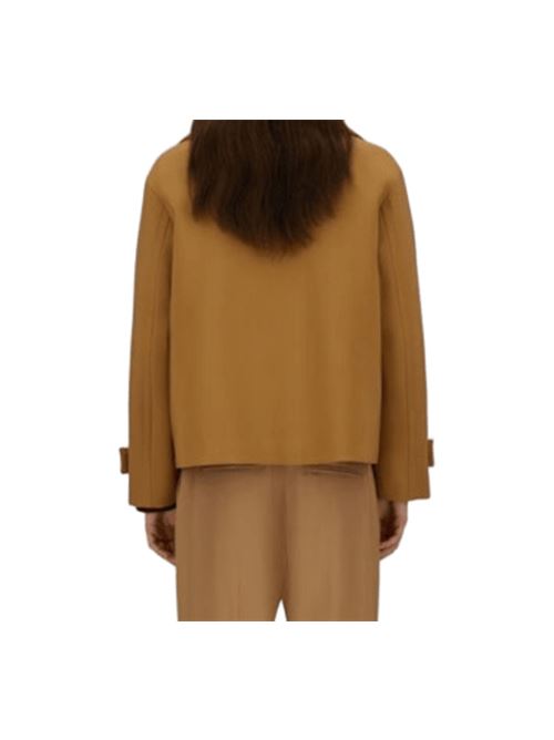 Giaccone da donna , peacoat in tessuto tecnico, pettorina removibile, colore cammello HERNO | GC000531D127712157